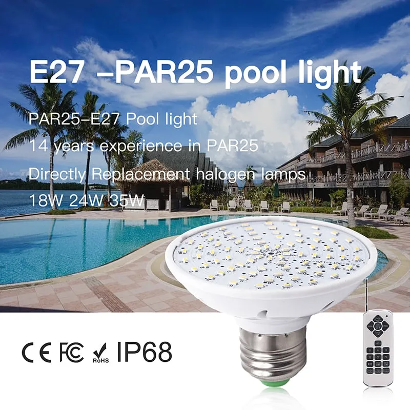 E27-PAR25 6W  PC Bulb Swimming Pool Light