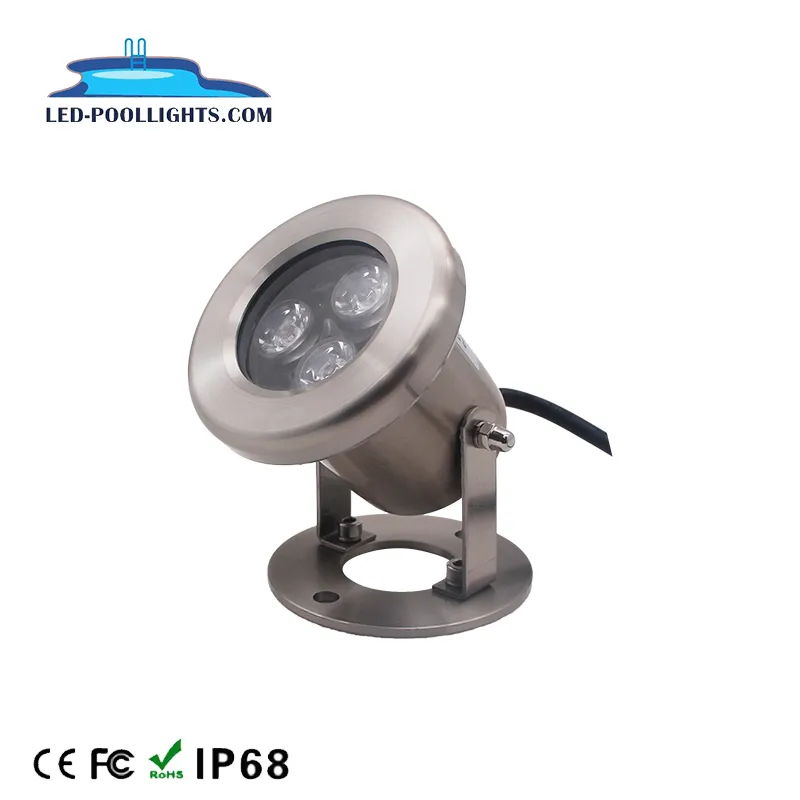 Huaxia Pool Lights IP68 DC12 85MM RGB 316SS Material LED Underwater Spot Light