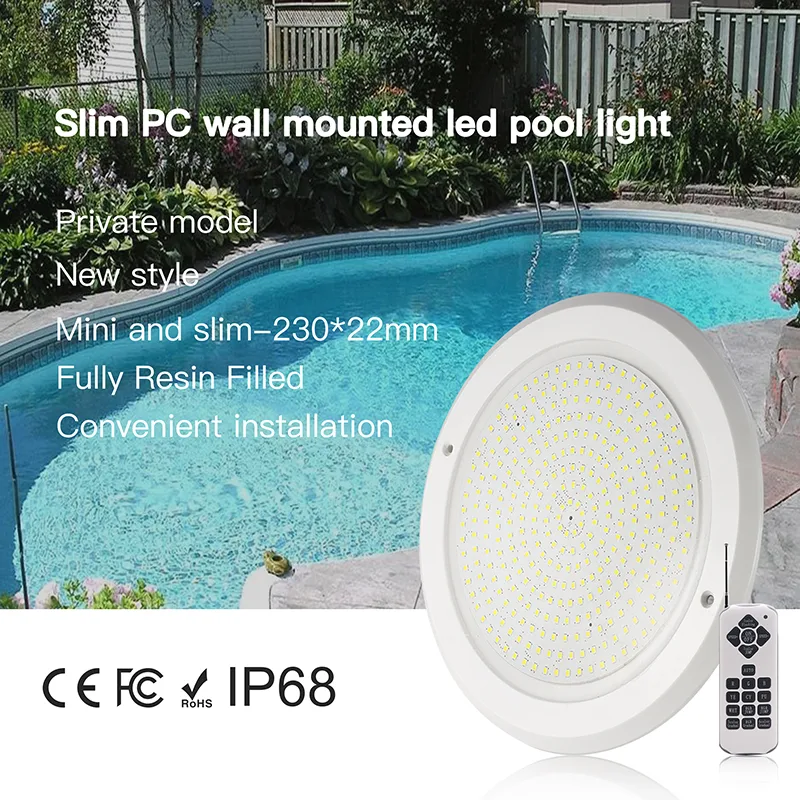 NewUnderwater light PC RGB IP68 Resin Filled LED Swimming Pool Light