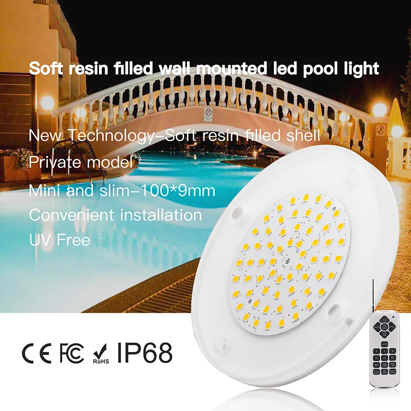 Unique Soft Resin Filled Material New Arrival Swimming Pool Light