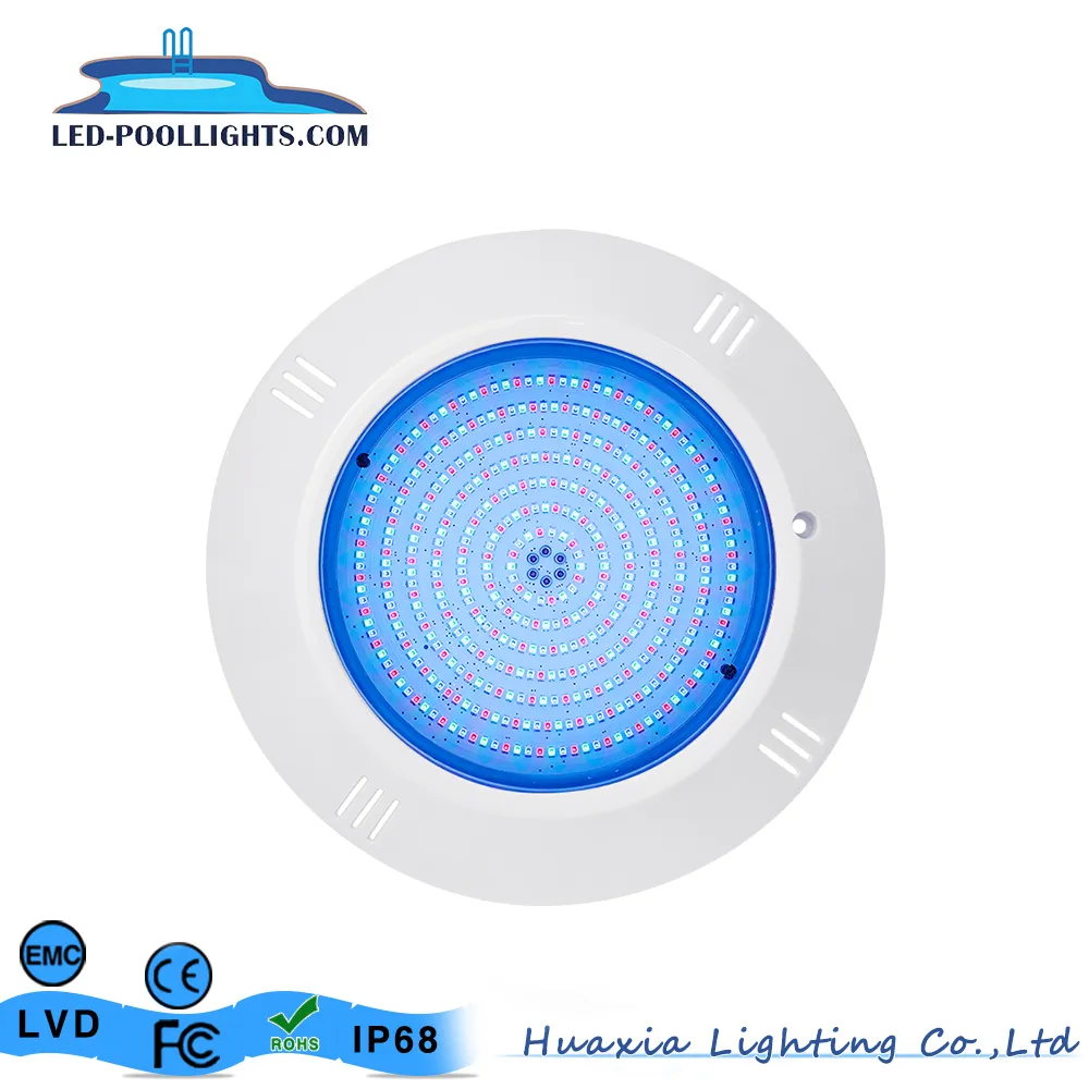 260mm PC  18W 24W 30W 35W 42W Resin Filled LED Swimming Pool Light Flat Underwater Lamp