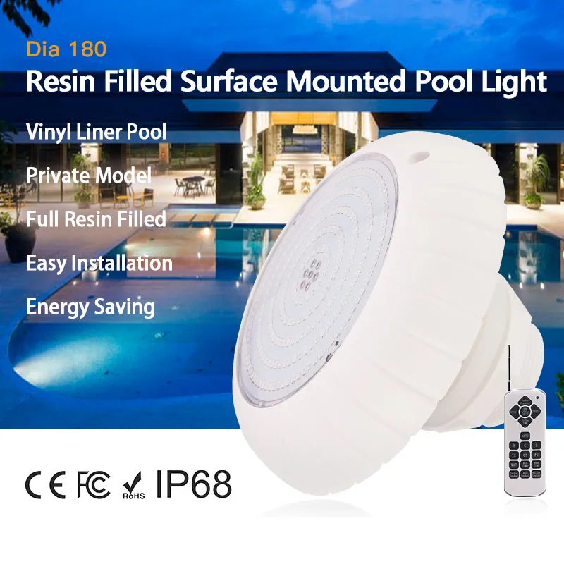 2 Inch LED Swimming piscine AC12V Switch Control IP68 Waterproof Led Underwater For Liner Pool
