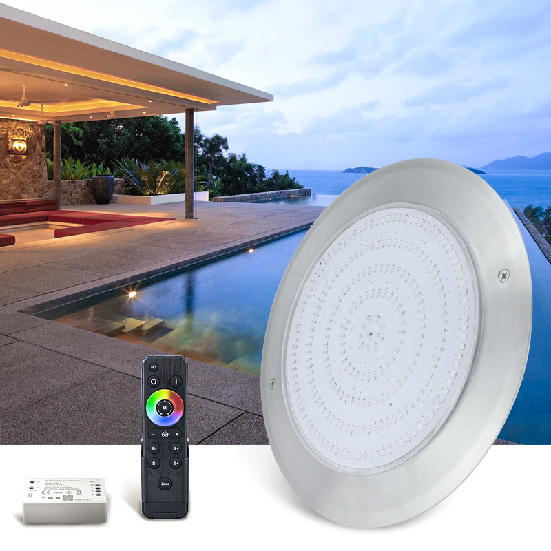 8MM slim underwater light 316SS DC 12V RGB color touch control wall mounted led swimming pool light